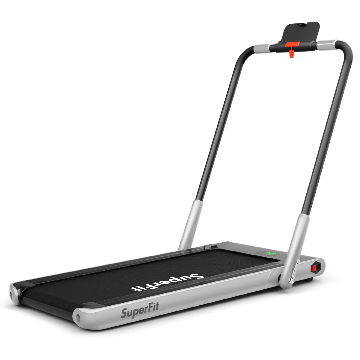 2 en 1 tapis de course electrique pliable 1 à 12 km/h avec haut-parleur bluetooth télécommande moteur 1,67 kw noir et argenté 20_0005458