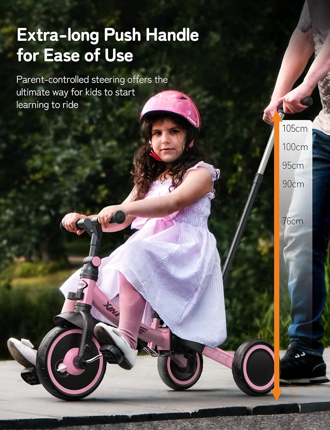 besrey 5 en 1 Tricycle Enfant bébé évolutif 1-4 Ans,Vélo Draisienne,Vélo sans Pédale,Noir