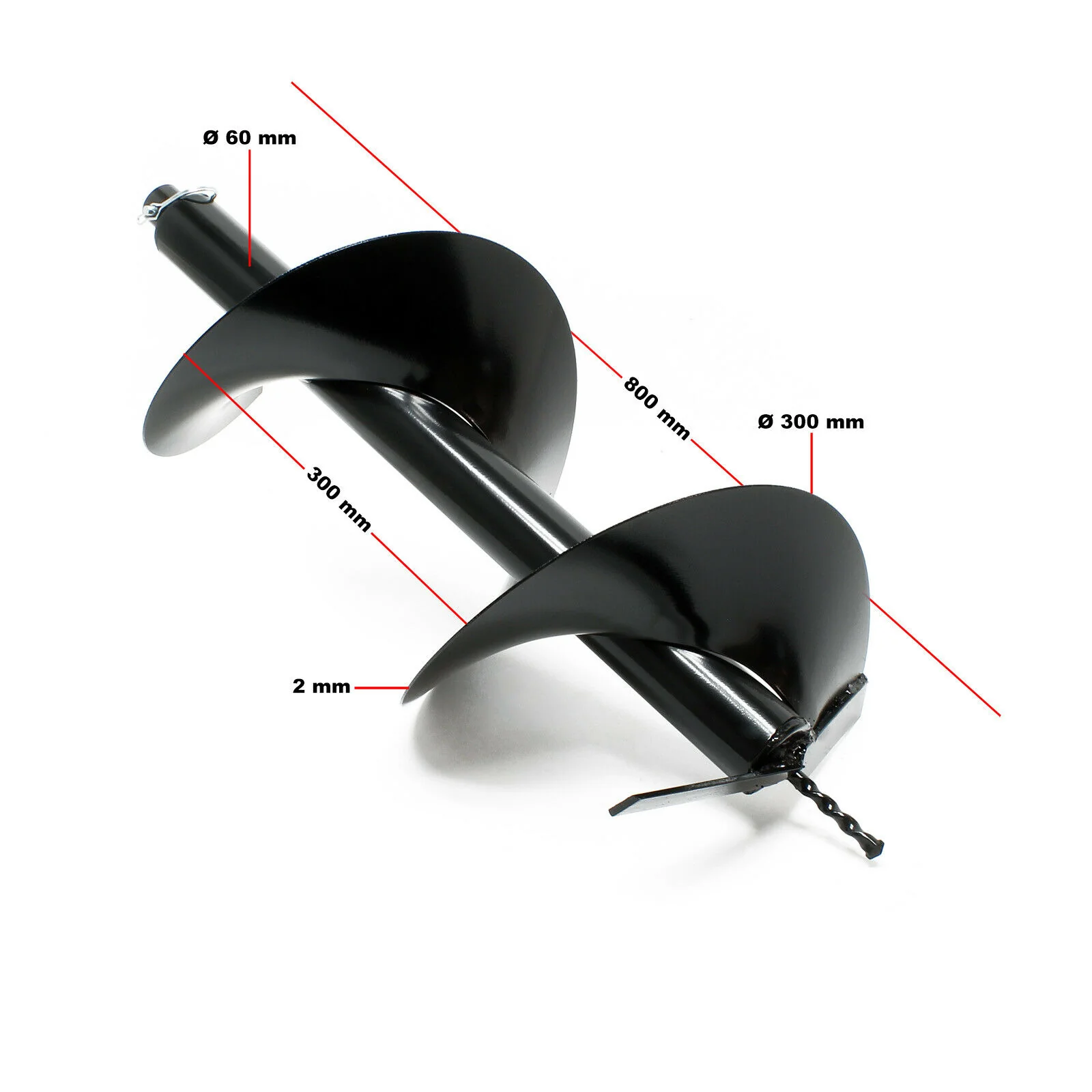 Tarière thermique set 63,3 ccm 3 cv foret 300 mm utilisation 2 personnes perceuse 16_0001567