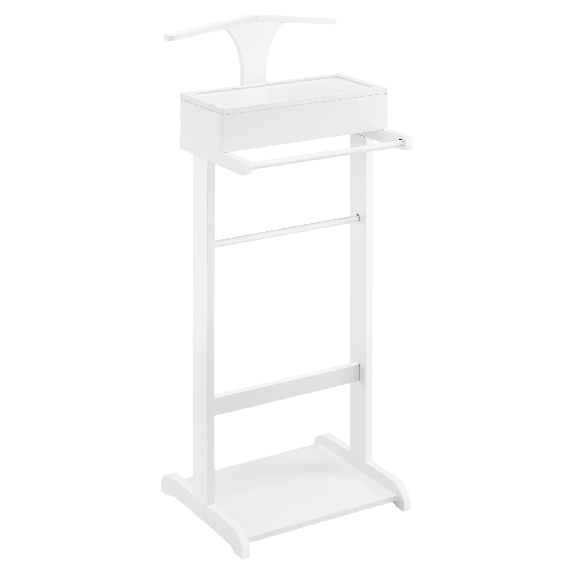 Valet de chambre avec bote ouvrable avec 4 poches 110 cm MDF blanc 03_0004519