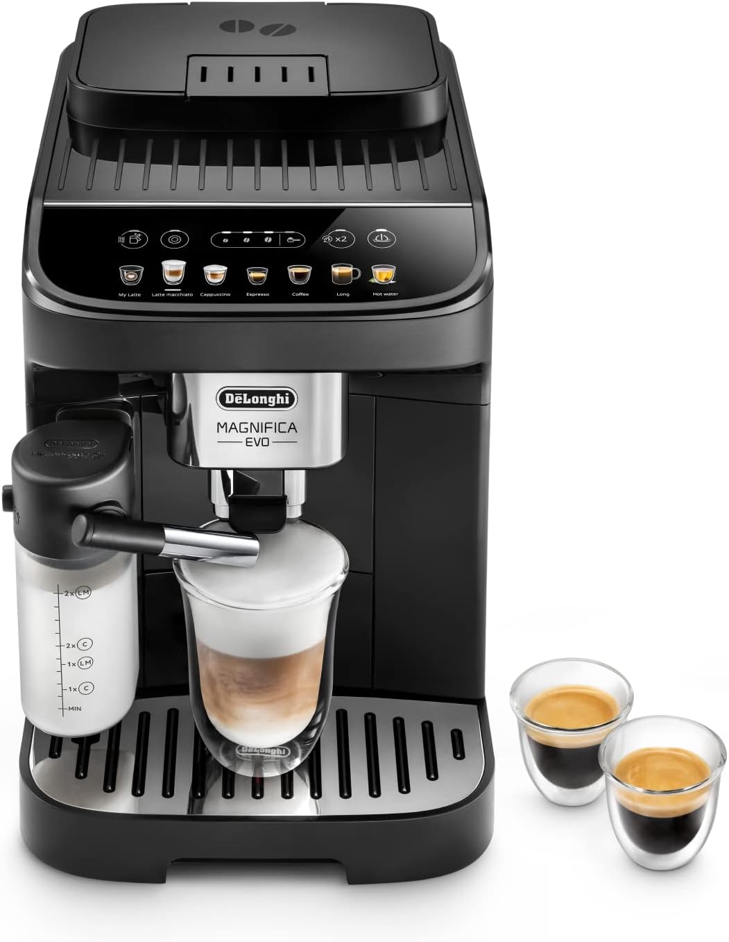 De'Longhi Magnifica Evo Machine a Café Grain ECAM292.81.B, Machine Expresso et Cappucino, 1.8L, 1450W, Noir [Exclusif Amazon]