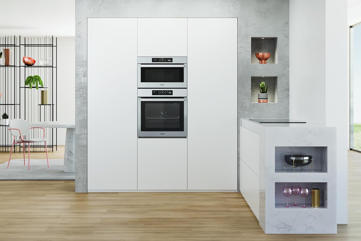 Whirlpool Micro ondes Grill Encastrable AMW730IX - Integrable Inox - 31 litres - 1000 W [Classe énergétique B]