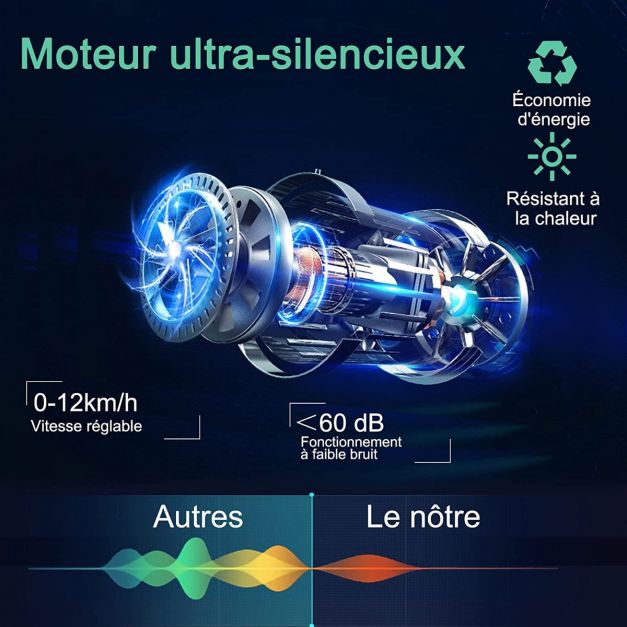 Tapis de course electrique tapis de fitness pliable pour maison avec application de contrle bleu 20_0009499