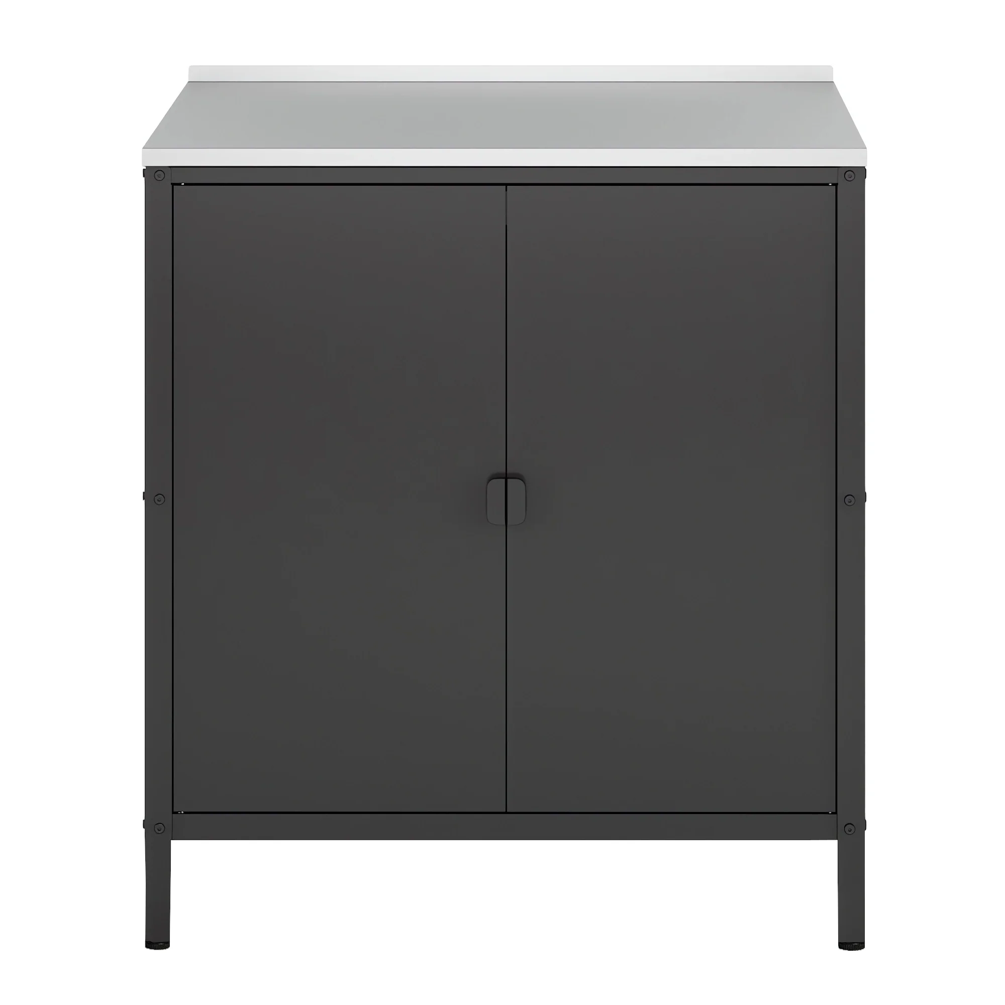 Armoire de jardin acier laqué 92 x 80 x 50 cm noir mat 03_0006354