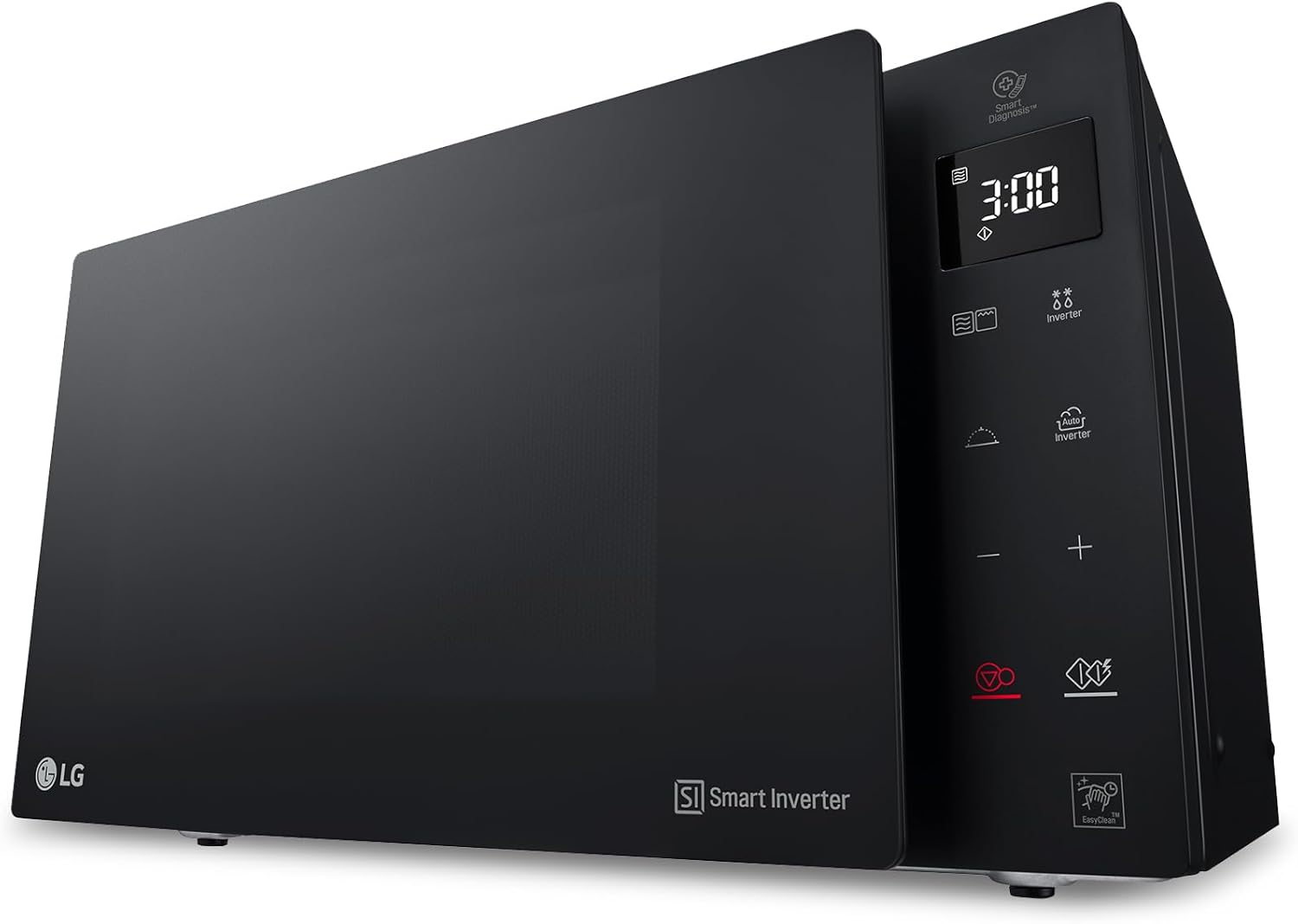 LG MH6535GDS Comptoir de cuisine Four à micro-ondes Smart Inverter avec gril à quartz, 25 L, 1000 W, programmes automatiques, niveaux de puissance réglables, cuisson à vapeur, noir