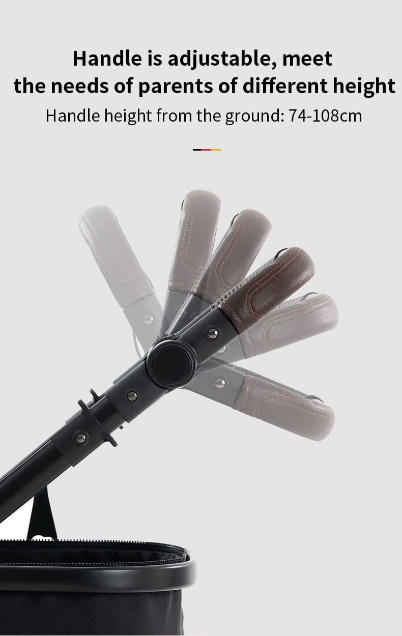 YAZOCO Poussette 3 en 1 Pliable Poussette Bebe Confort Moustiquaire, Couvre - Pieds, Porte - Gobelet, Coussin Poussettes et Landaus