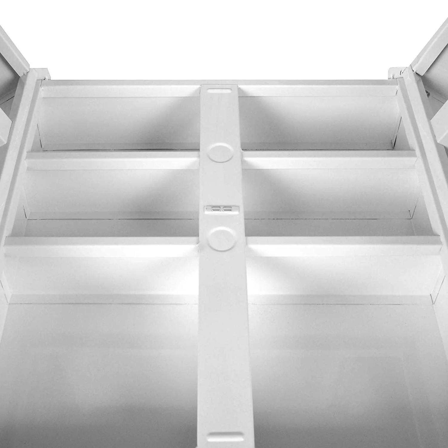 Armoire à pharmacie murale 53 x 53 cm 2 portes serrure blanc meuble à pharmacie armoire médicaments métal salle de bains 2001125