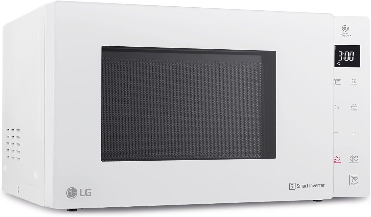 LG MH6535GDS Comptoir de cuisine Four à micro-ondes Smart Inverter avec gril à quartz, 25 L, 1000 W, programmes automatiques, niveaux de puissance réglables, cuisson à vapeur, noir