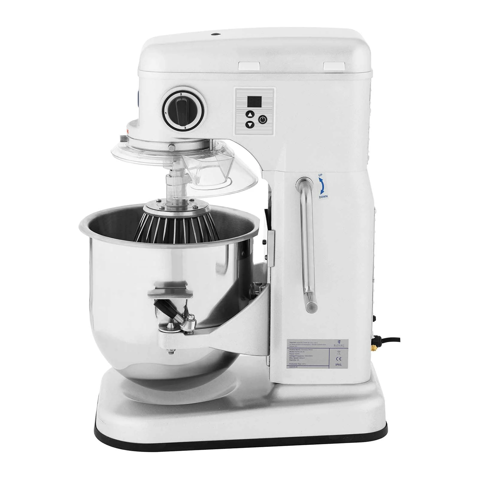 Pétrin professionnel à planétaire spirale pizza boulangerie (650 watts, 10 litres, capacité: 5.5kg)  14_0004828