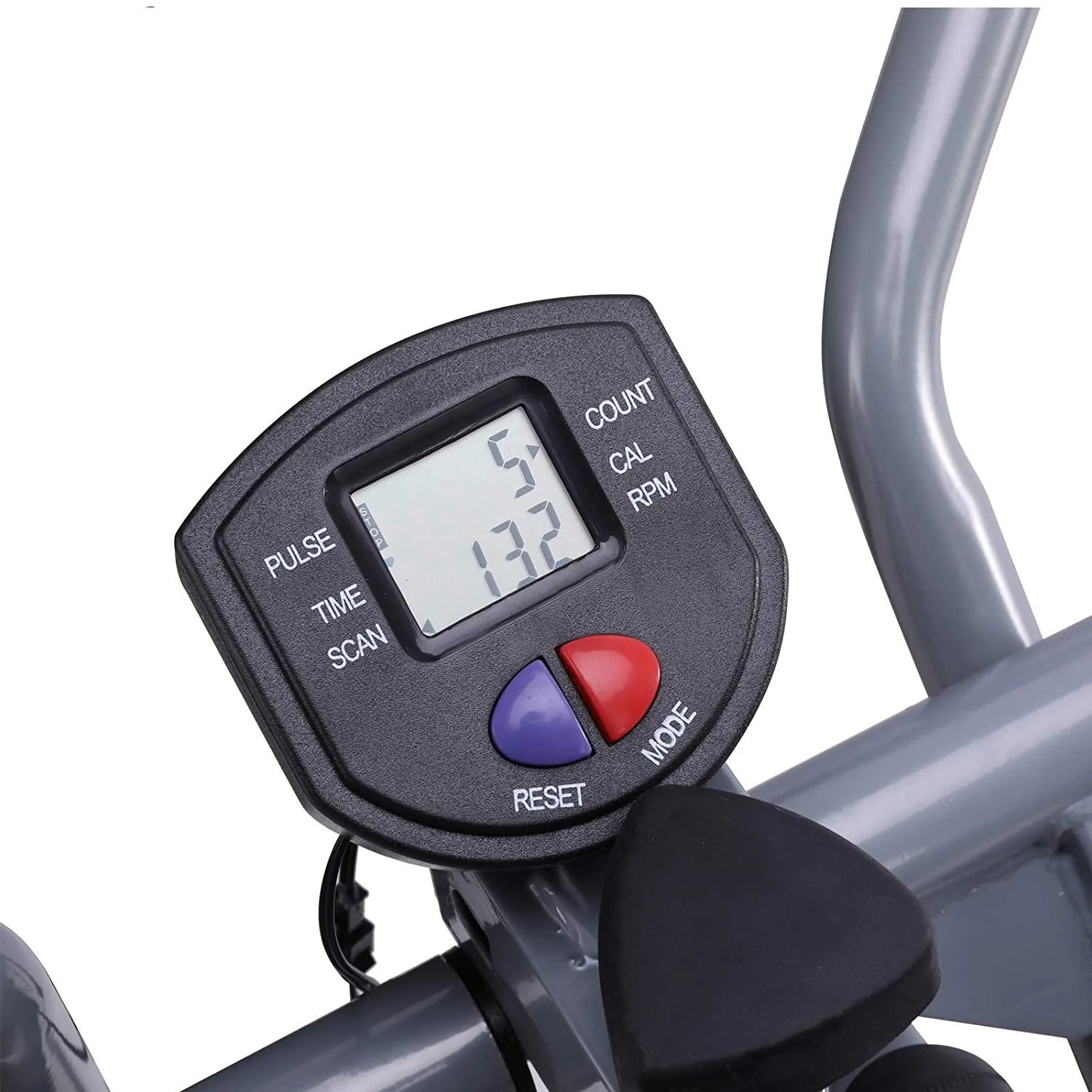 Cross trainer avec ordinateur et écran LCD capacité max 120 kg longueur de la foulée 90 cm capteur de rythme cardiaque et soutien abdominal en acier air walker vélo d'appartement 01_0000135