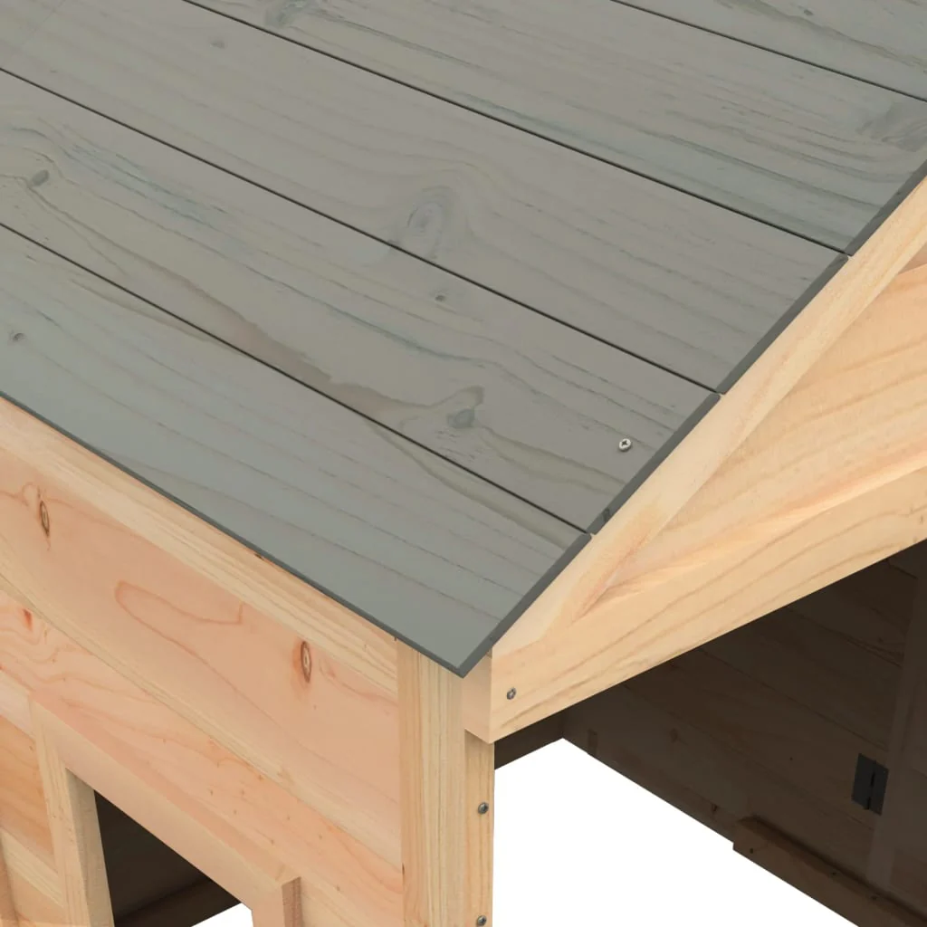 Maison de jeux et porte verrouillable/fleurs bois massif sapin 02_0005117