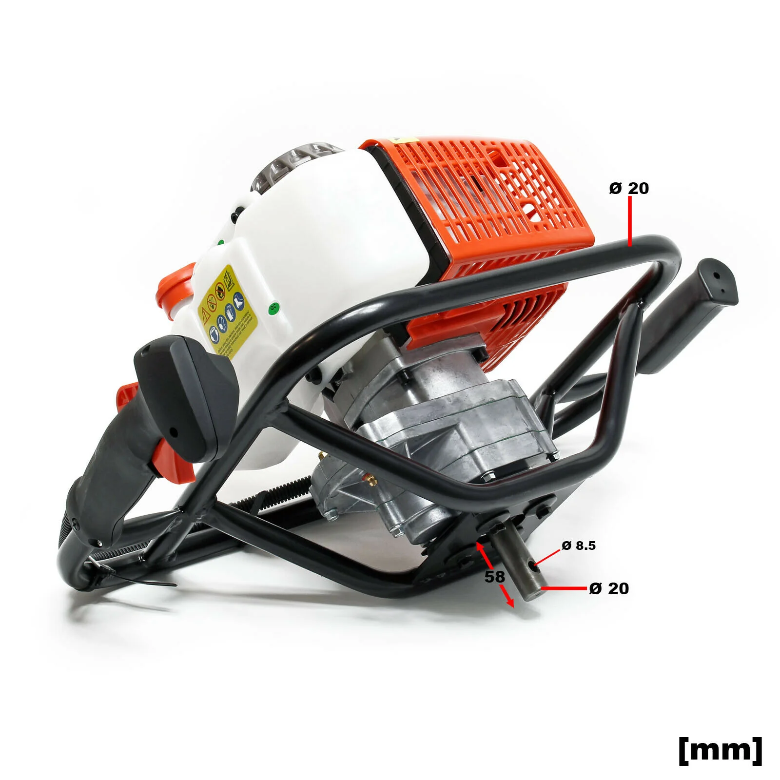 Tarière thermique en set 63,3 ccm 3 cv foret 100 mm 150 mm 200 mm perceuse sol 16_0001568