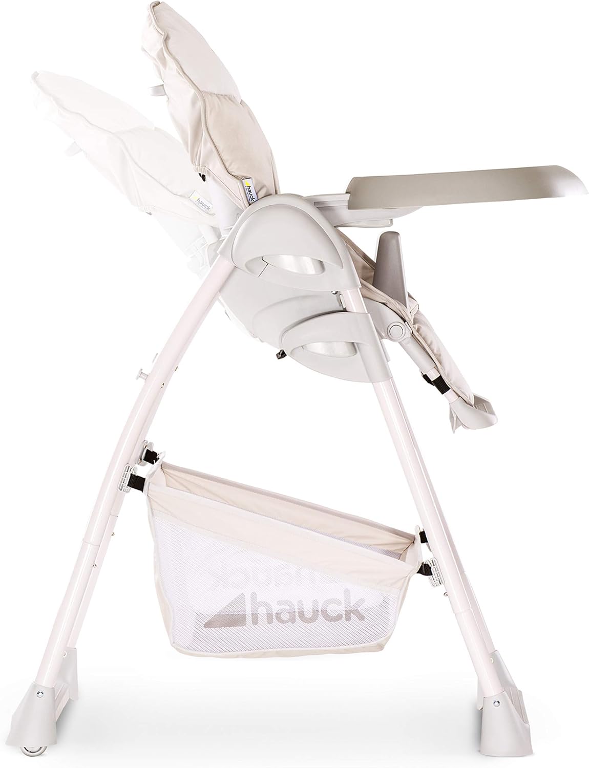 Hauck Chaise Haute Bébé Sit N Relax, Inclus Transat Bebe avec Arche de Jeux, Siège Enfant avec Plateau, Chssis Réglable en Hauteur avec Roues et Panier, Pliable - Wild Panda