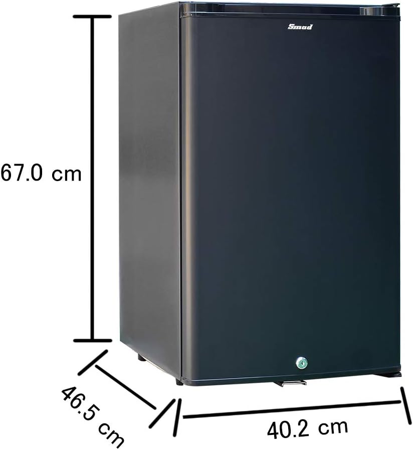 Smad Frigo Camping 12V 220V avec Serrure Mini Frigo Voiture à Porte Réversible sans Bruit 30L Noir