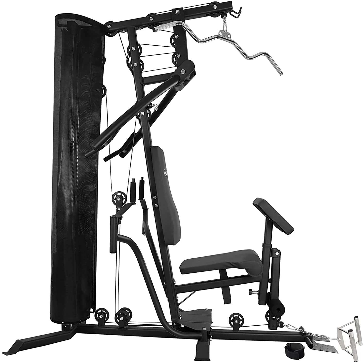 Station de musculation multifonction avec poids de 65,7 kg presse de poitrine butterfly preacher curl barre latissimus cbles banc d haltérophilie complet appareil de fitness gym 01_0000177