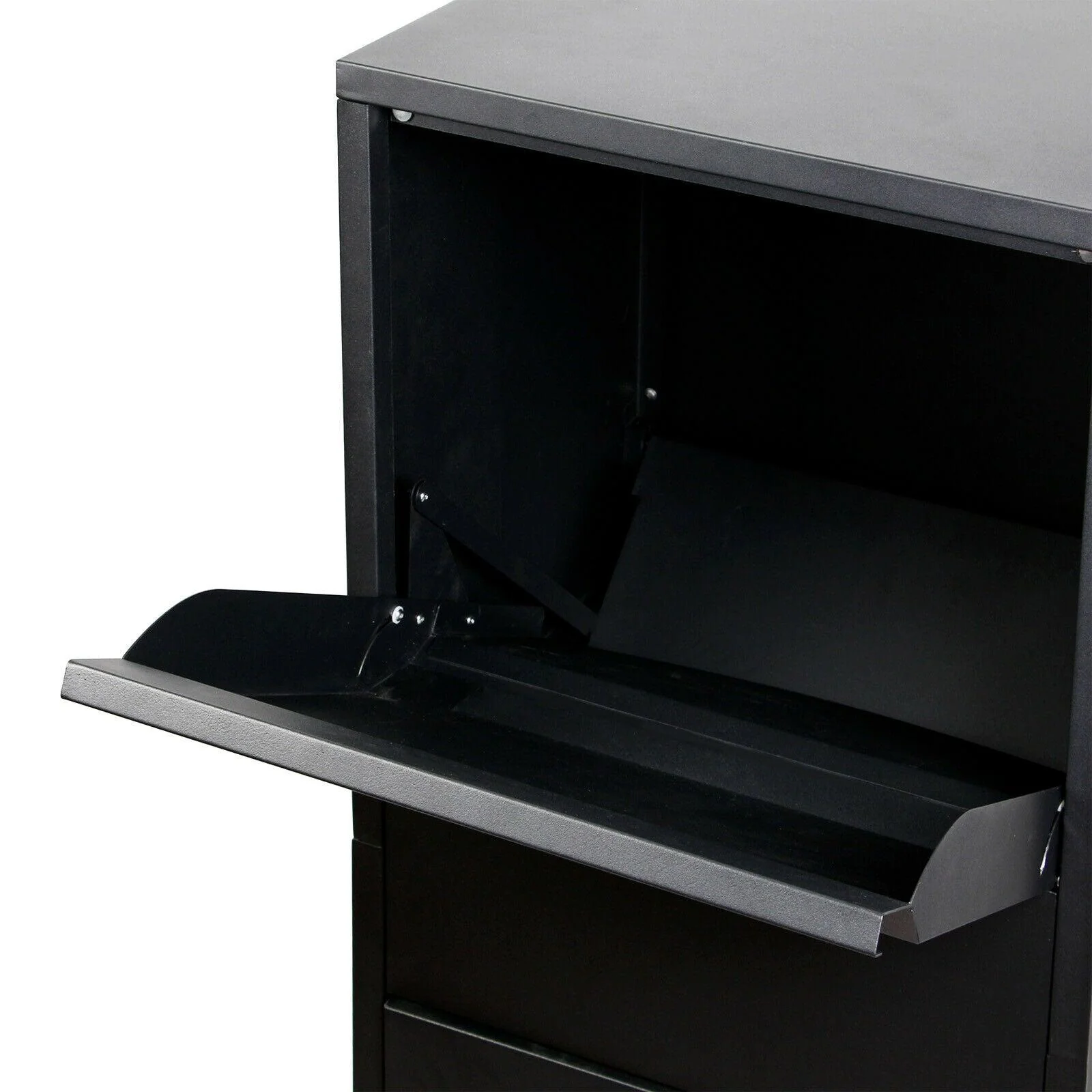 Bote à colis boite aux lettres verrouillable sur pied courrier paquet 46 x 45 x 140 cm noir 16_0000115