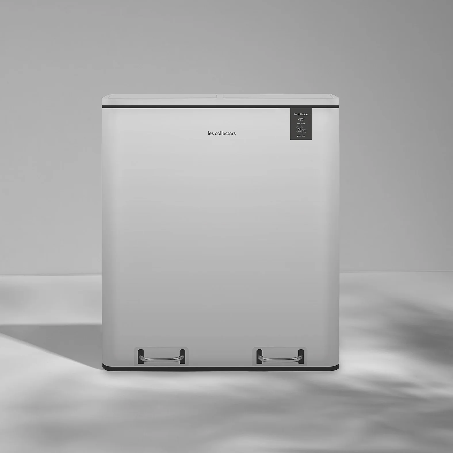 Poubelle de tri à pédale 2 x 30L, white edition - N°918 Les Collectors