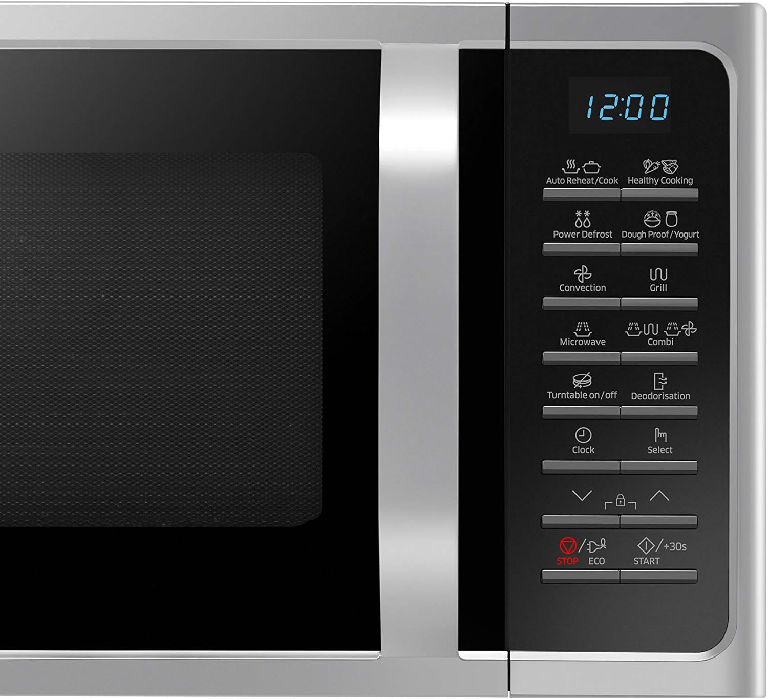 Samsung MC28H5015CS Micro-ondes Combiné, SmartOven, 900 W, Grill 1500 W, 28 L, 51,7 x 31 x 47,6 cm, Argent