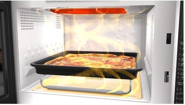 Whirlpool MWF 427 SL Four à micro-ondes Extra Space + Grill, 25 litres, argent, avec steamer, grille haute et plate Crisp + poignée, 800 + 1000 W