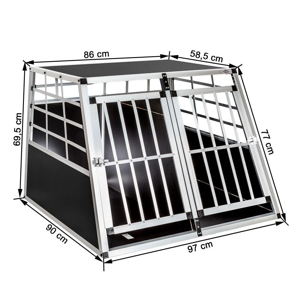 Cage de transport pour chien double dos droit 97 x 90 x 69,5 cm 3708144/2