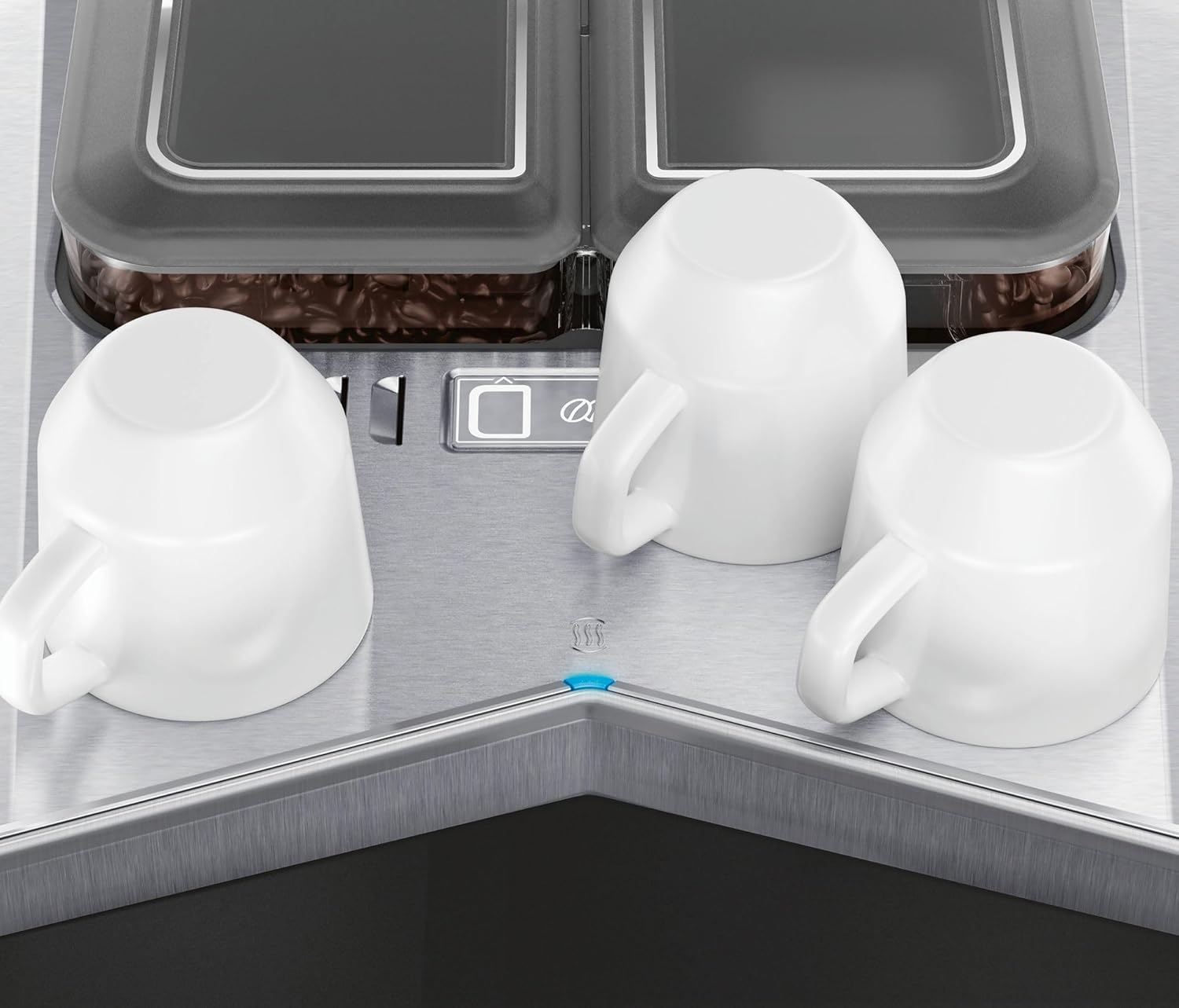 Siemens, machine à café automatique EQ900 TQ903D03, contrôle par l'application, écran tactile, mode barista, AromaBoost, réduction du bruit, broyeur premium, nettoyage à la vapeur, 1 500 W, inox