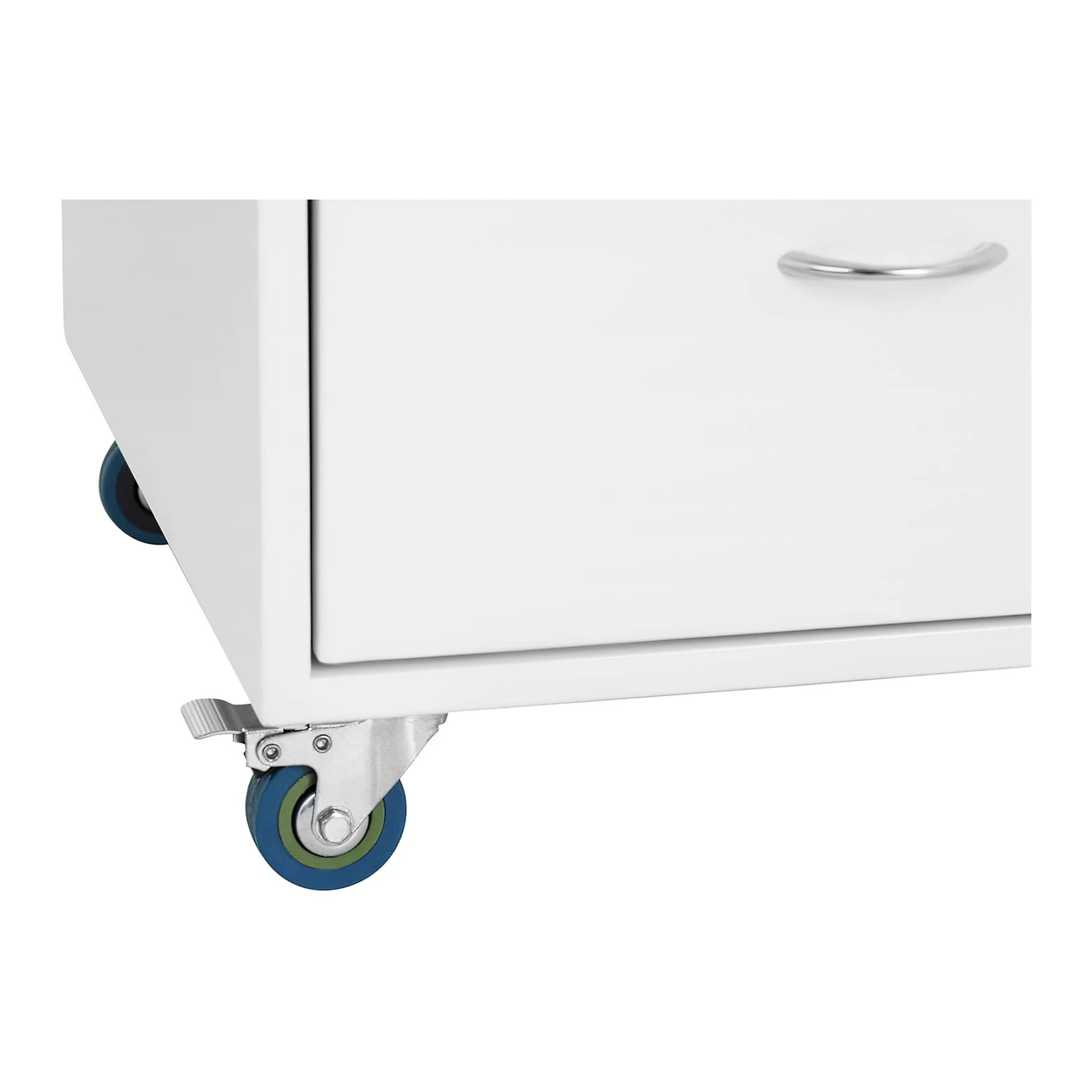 Table de manucure manucurie pour onglerie prothésiste ongulaire (3 tiroirs, aspiration intégrée, 8 roulettes en caoutchouc, panneau de fibres)  14_0007858