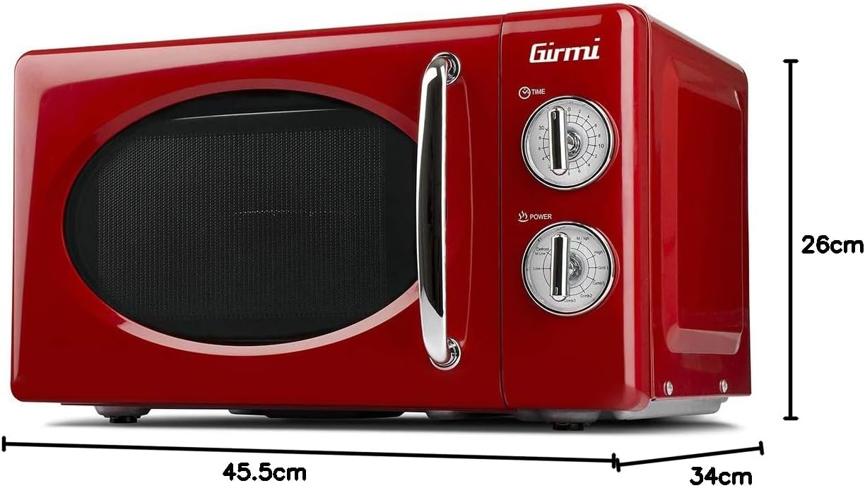 Girmi FM21 Four micro-ondes combiné, design vintage, 20 litres, 700 + 800 W