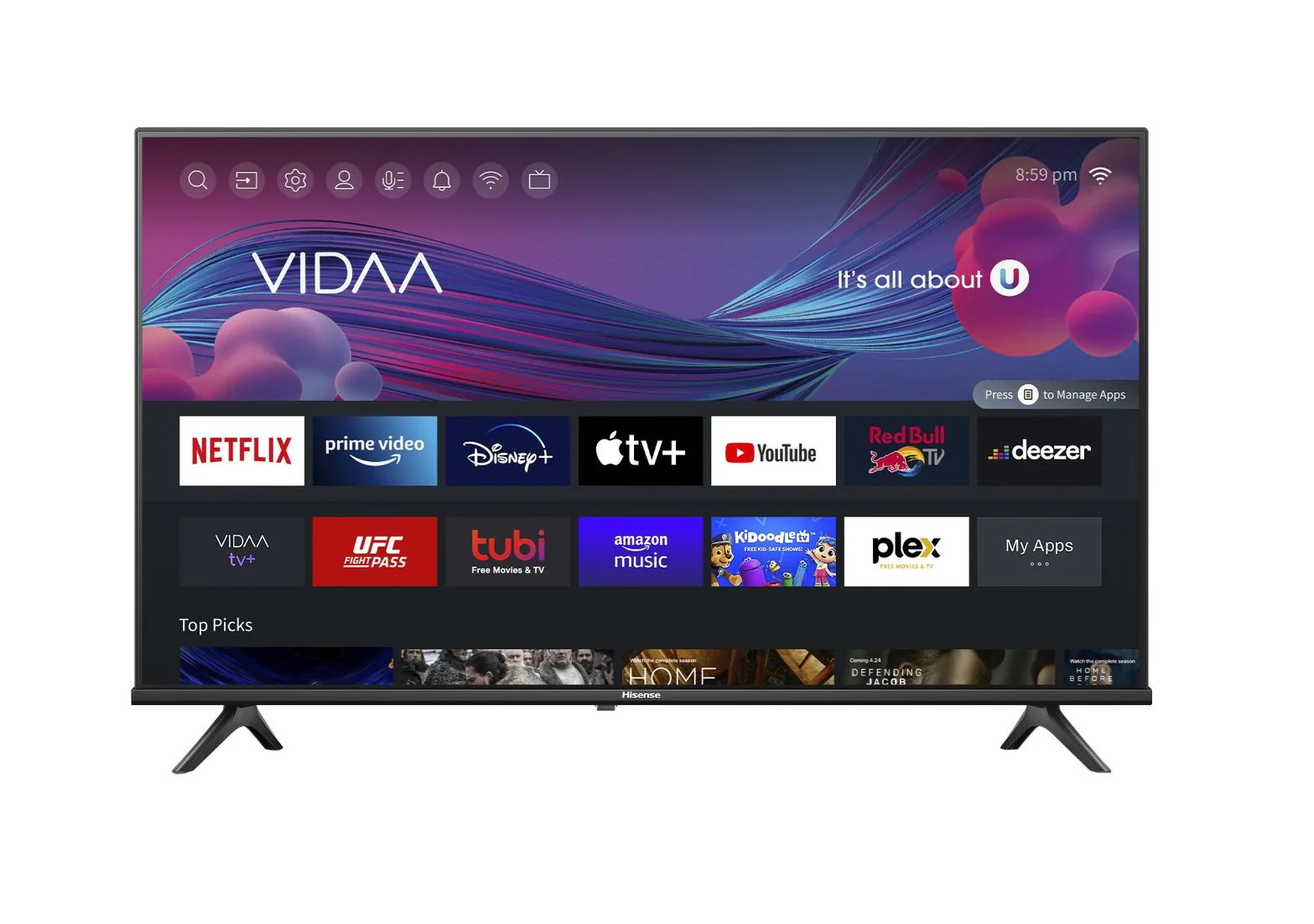 Téléviseur Hisense 32'' HD VIDAA (32A4KV)