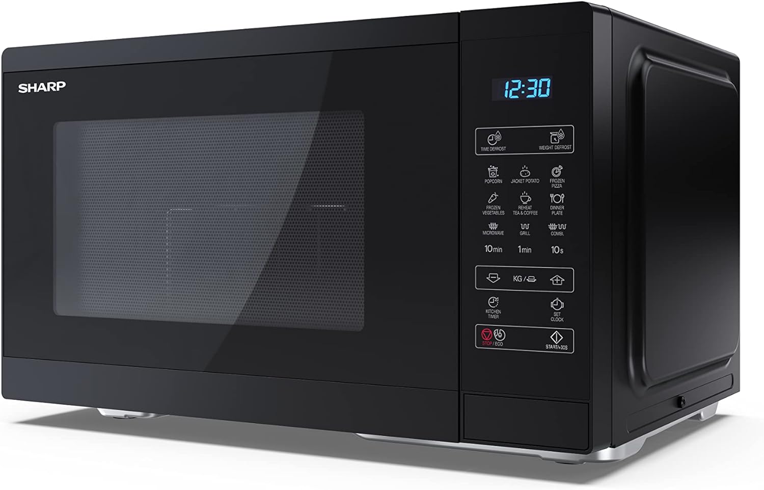 Sharp YC-MG252AE-B, Four micro-ondes, Noir de 25 litres avec gril