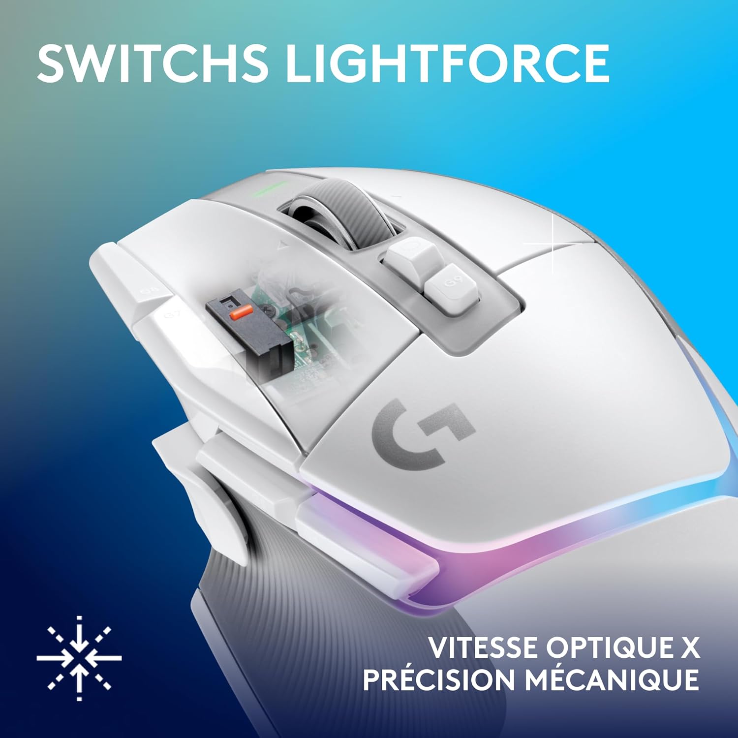 Logitech G915 TKL Tenkeyless LIGHTSPEED Clavier Gamer Mécanique, Switch ultra-plat GL Tactile, RGB LIGHTSYNC, Design élégant et mince, 40+ heures de jeu, Franais AZERTY - Noir