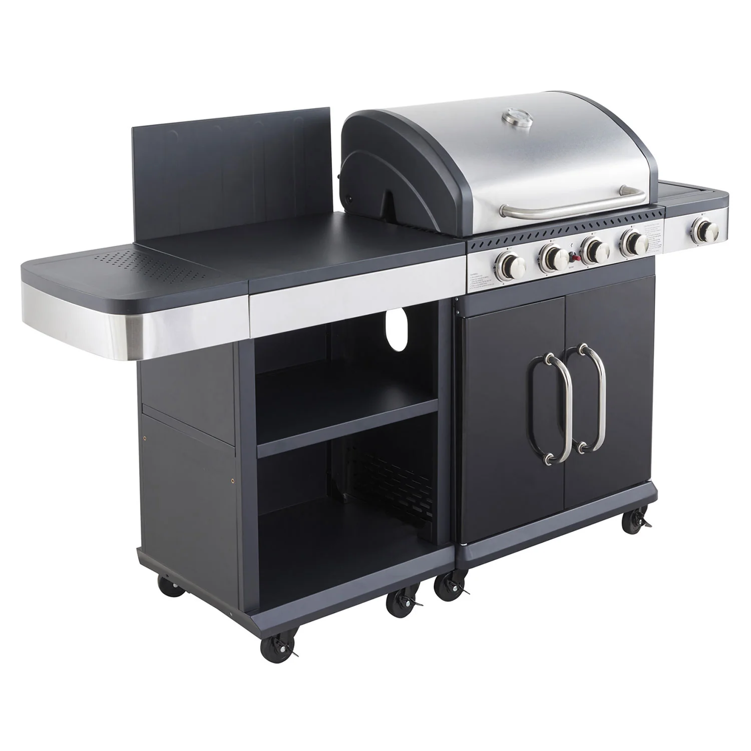 Barbecue au gaz FIDGI 4 avec desserte Cook'in Garden