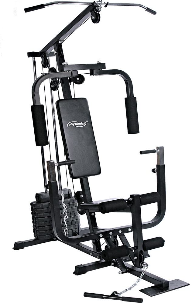 Station de musculation multifonction avec poids de 40 kg presse de poitrine butterfly cble barre latissimus 203 cm banc d'haltérophilie complet appareil de fitness gym 01_0000176