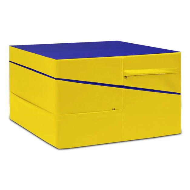 Tapis de gymnastique incliné 150 x 75 x 36 cm matelas de gym angle droit pliable avec poignée de transport surface anti-déchirure 20_0006596