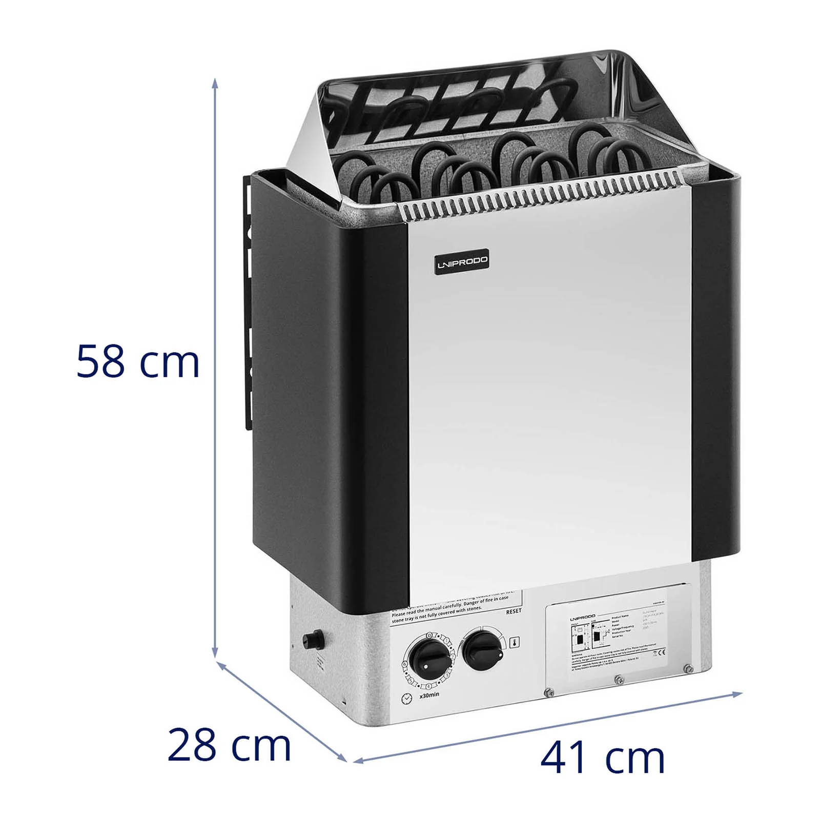 Poêle pour sauna - 6 kW - 30 à 110 °C - unité de commande comprise 14_0007678