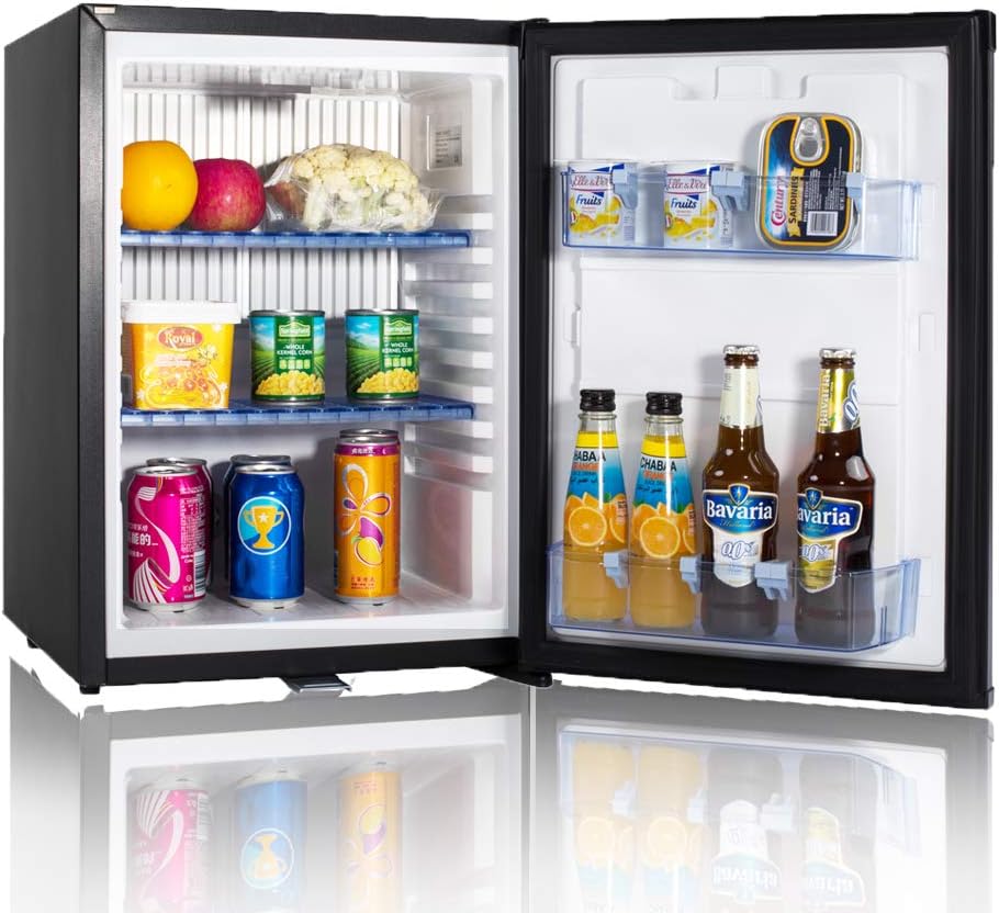 Smad Frigo Camping 12V 220V avec Serrure Mini Frigo Voiture à Porte Réversible sans Bruit 30L Noir