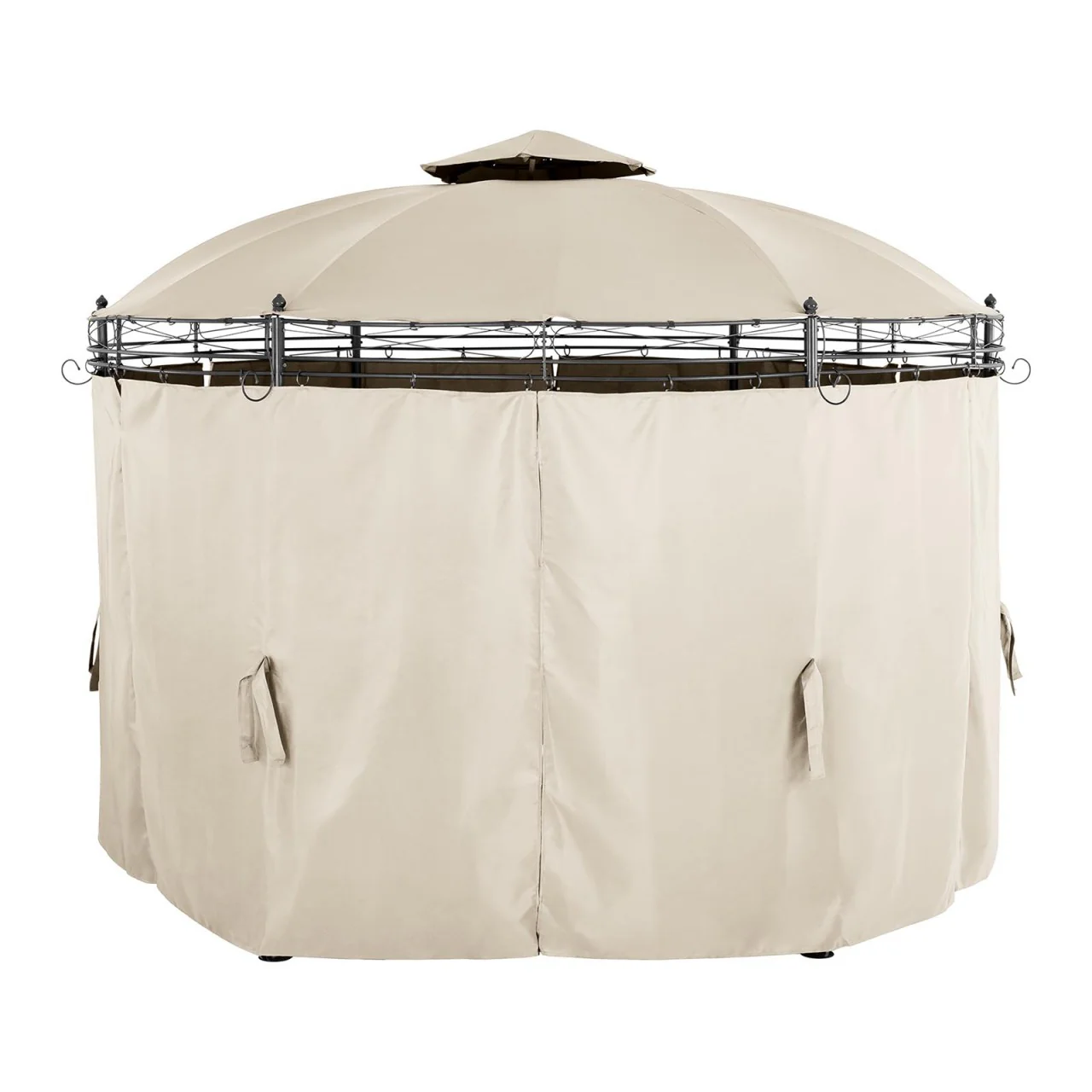 Pergola pavillon barnum tonnelle tente abri gazebo de jardin terrasse 3,5 m - 180 g/m beige  14_0000285