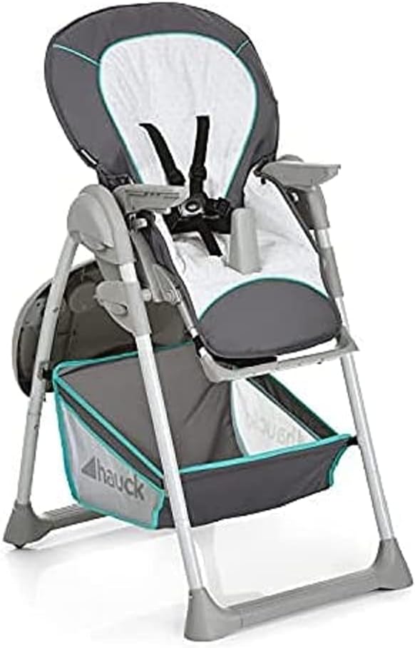 Hauck Chaise Haute Bébé Sit N Relax, Inclus Transat Bebe avec Arche de Jeux, Siège Enfant avec Plateau, Chssis Réglable en Hauteur avec Roues et Panier, Pliable - Wild Panda