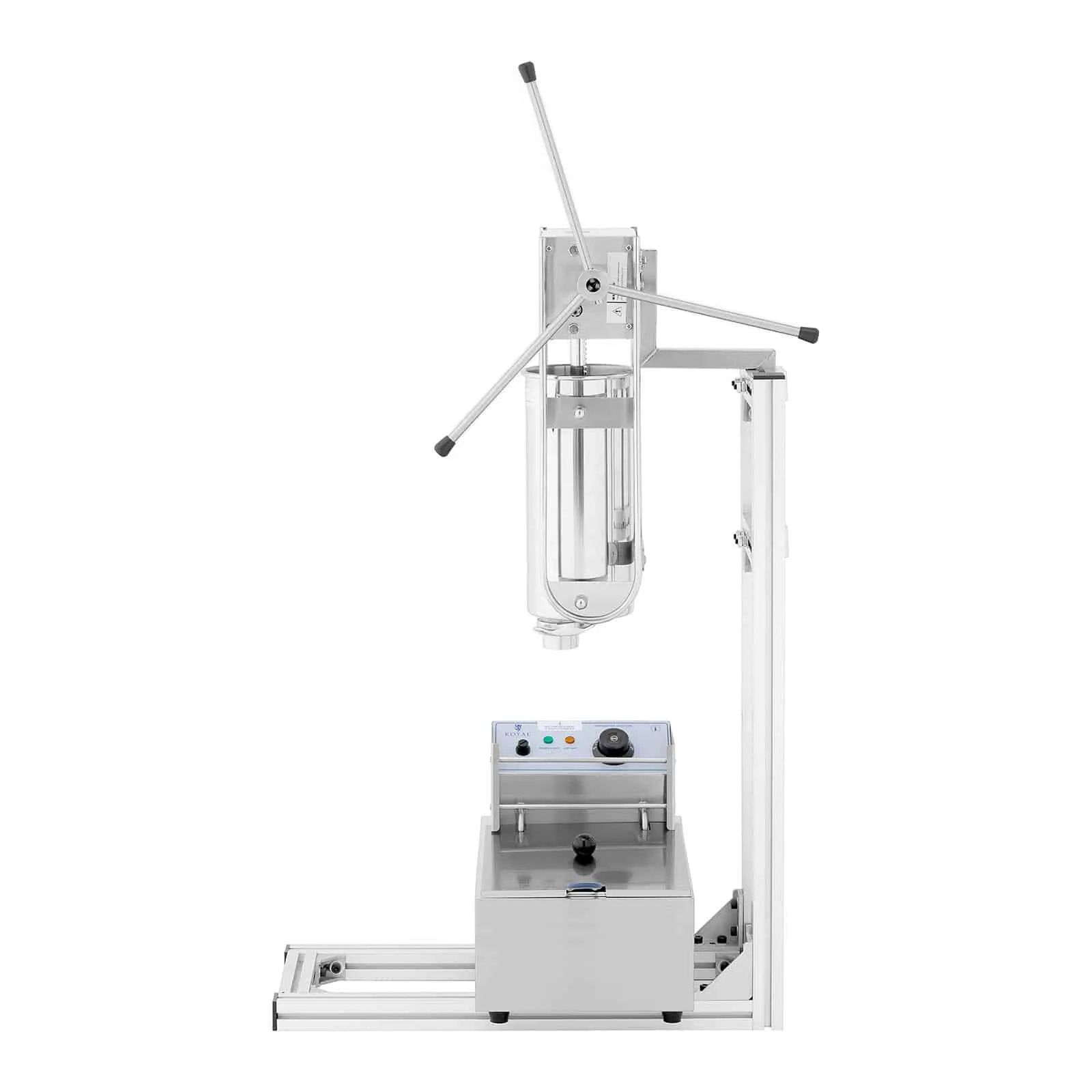 Machine à churros chichis poussoir presse appareil professionnel (5 litres, 5 douilles, acier inoxydable, 2500 w) 14_0004890