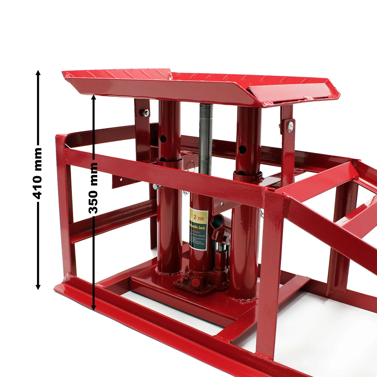 Rampe de voiture 2 pieces cric hydraulique 2000kg rampe d’accès chargement garage 16_0002914