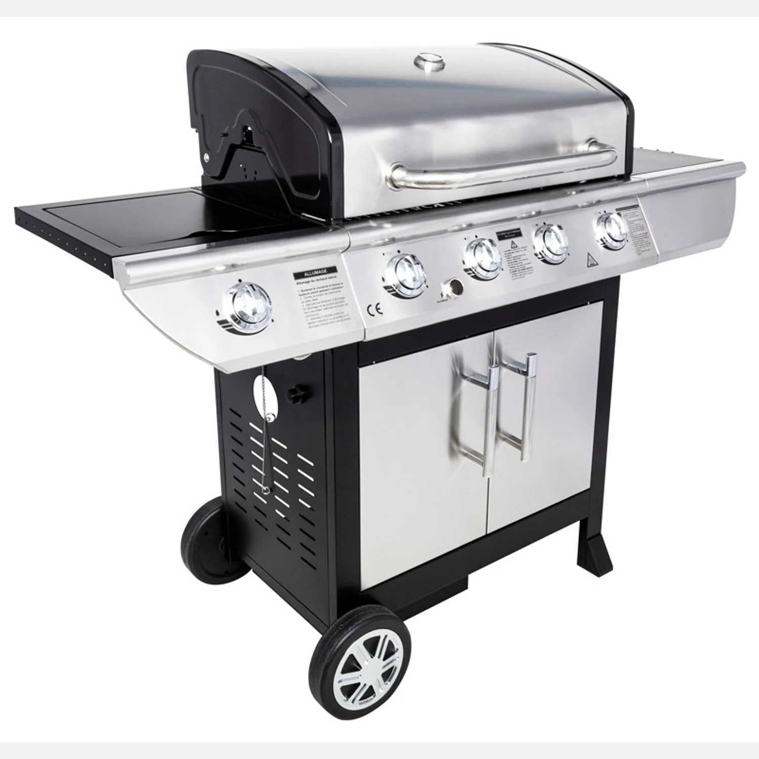 Barbecue au gaz BRISBANE - 4 brûleurs 14kW + réchaud Somagic