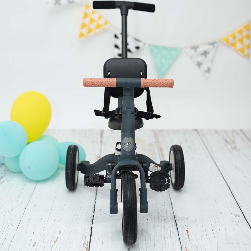 Olmitos Gyro Tricycle évolutif 5-en-1 pour Enfants de 1 à 5 Ans Adaptable et modulable avec ou sans pédales (Bleu)