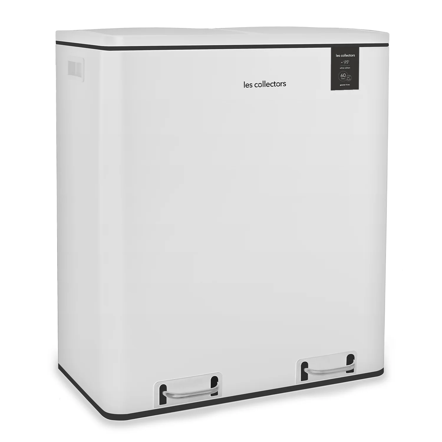 Poubelle de tri à pédale 2 x 30L, white edition - N°918 Les Collectors