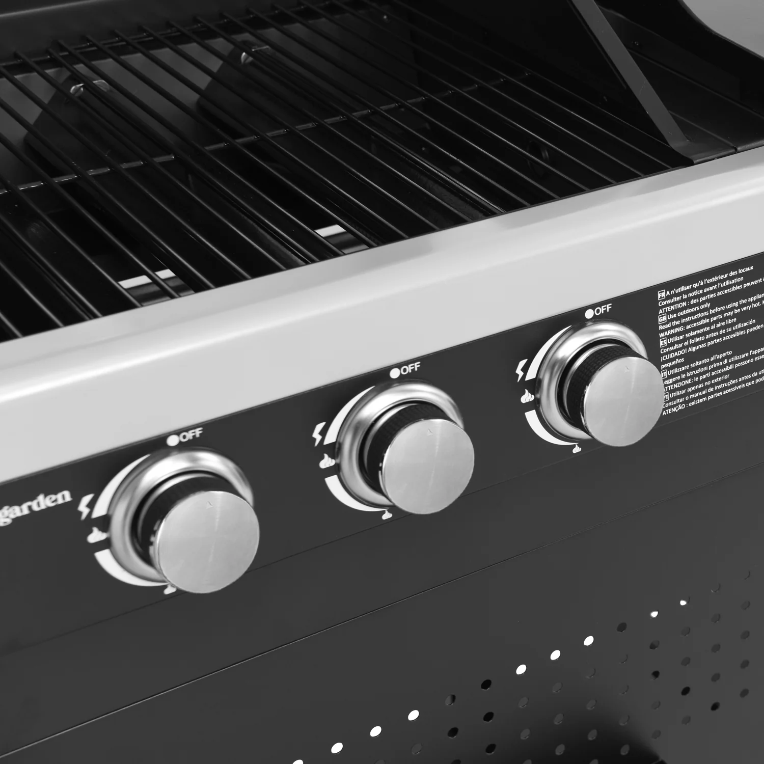 Barbecue duo au gaz VESUVIO - 3 brûleurs + plancha 3 brûleurs Happy Garden