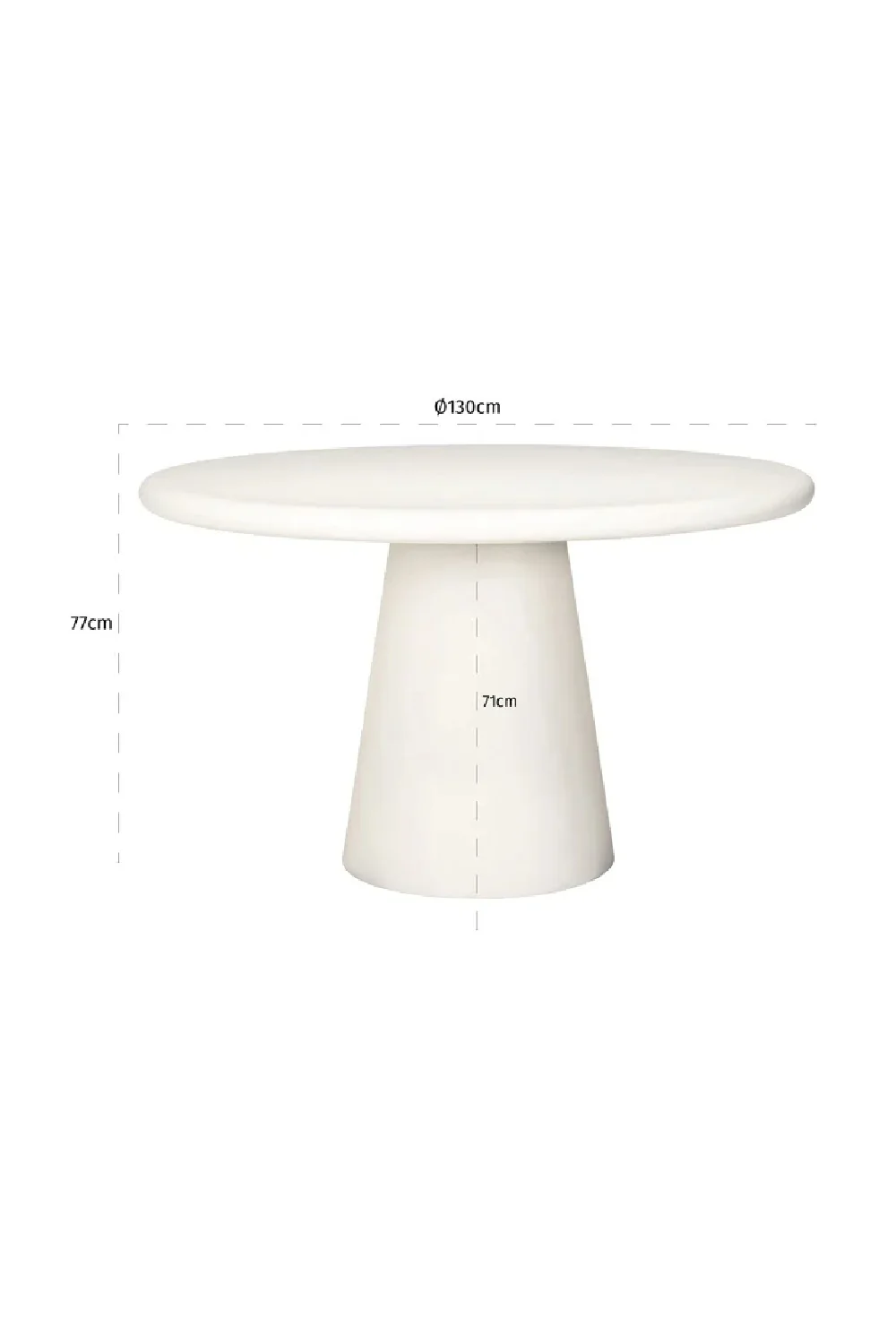 Table de salle à manger ronde en fibre recyclée | Richmond Bloomstone