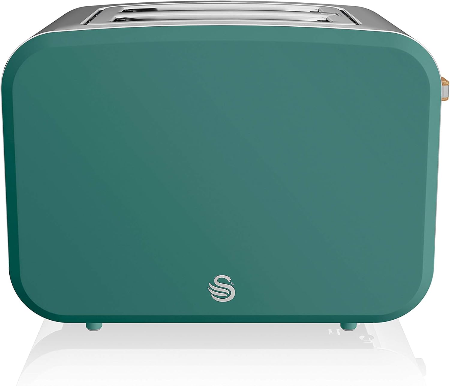 Swan Four à micro-ondes numérique Nordic 20 L, 6 niveaux de puissance, 800 W, minuterie de 30 minutes, nettoyage facile, mode dégivrage, design moderne, poignée effet bois, blanc mat