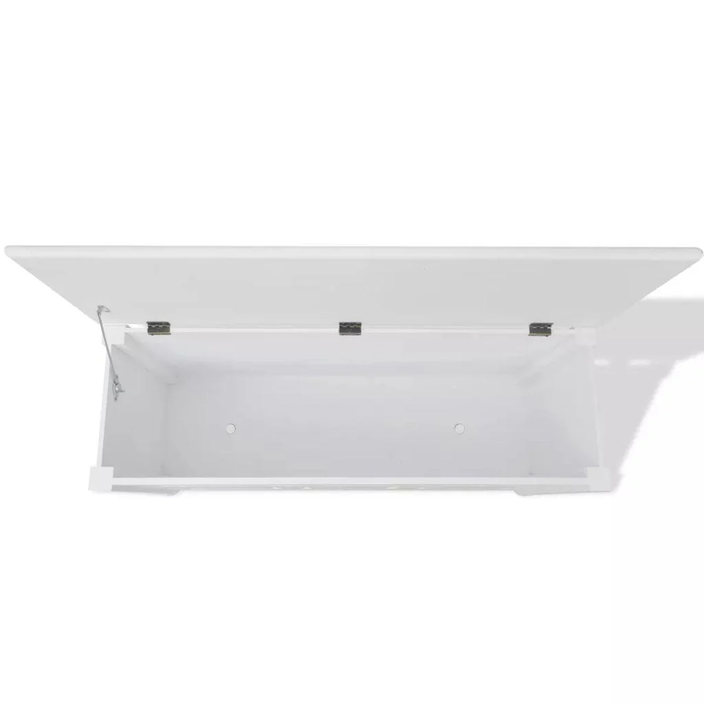 Banquette pouf tabouret meuble banc de rangement en style baroque blanc 3002032