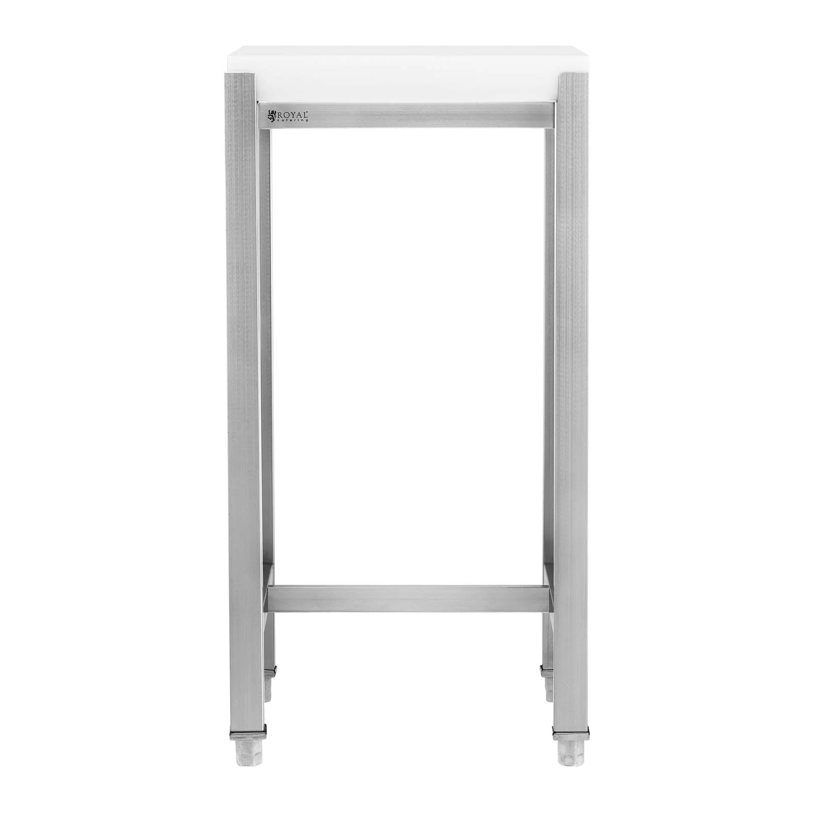 Billot boucherie 40 x 40 cm hauteur de travail 80 cm acier inoxydable / plastique (polyéthylène) 14_0004508