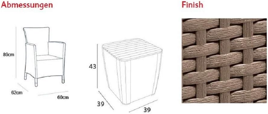 Allibert Set de balcon Iowa Balcony graphite