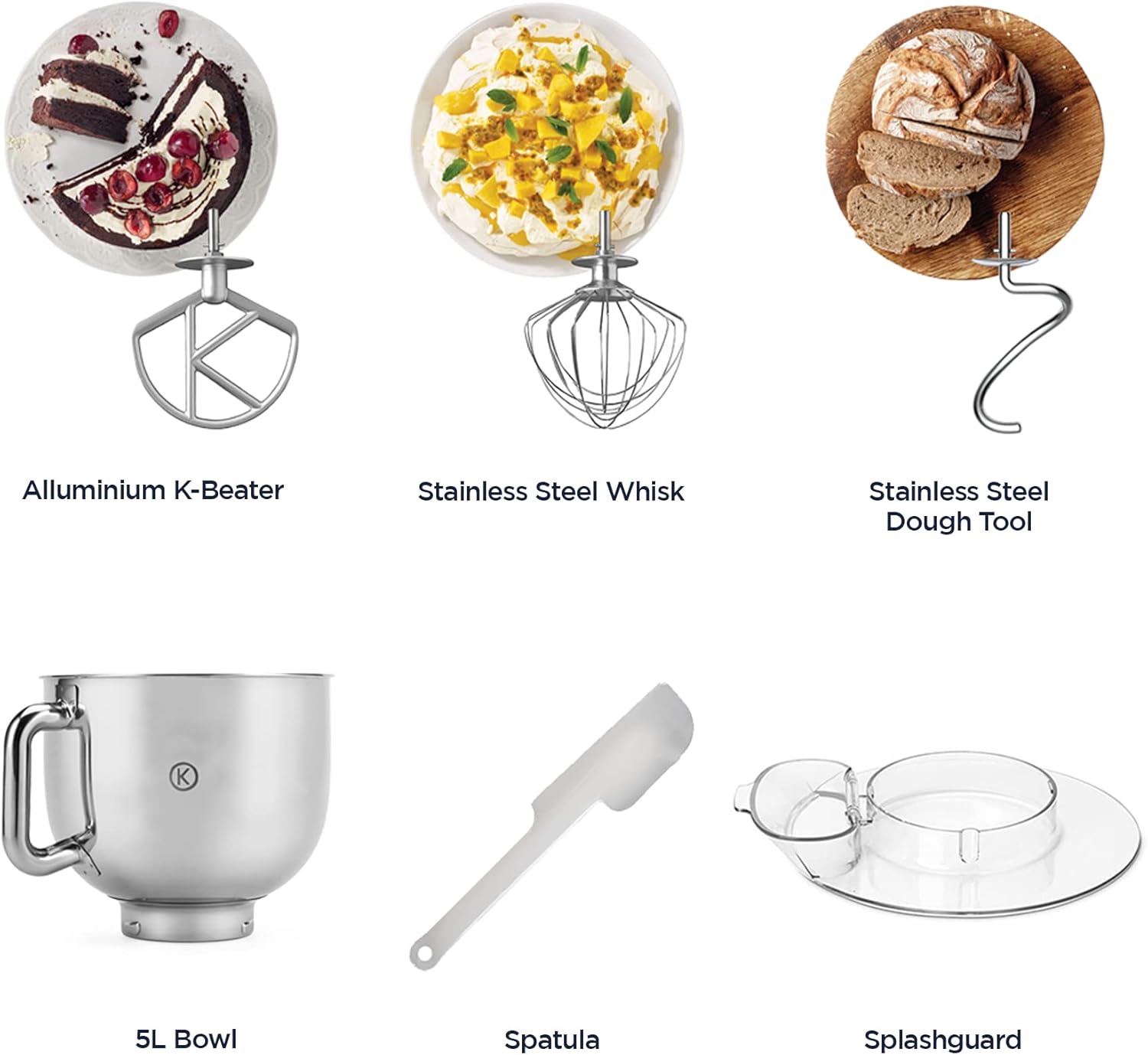 KENWOOD Robot culinaire KMX 750 WH Robot ptissier multifonction kMix