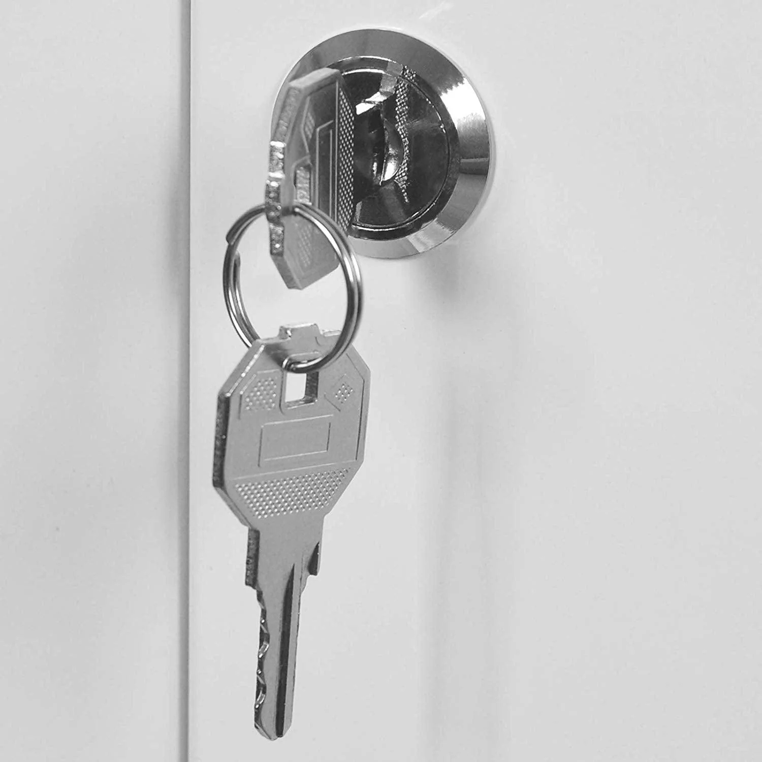 Armoire à pharmacie murale 53 x 53 cm 2 portes serrure blanc meuble à pharmacie armoire médicaments métal salle de bains 2001125